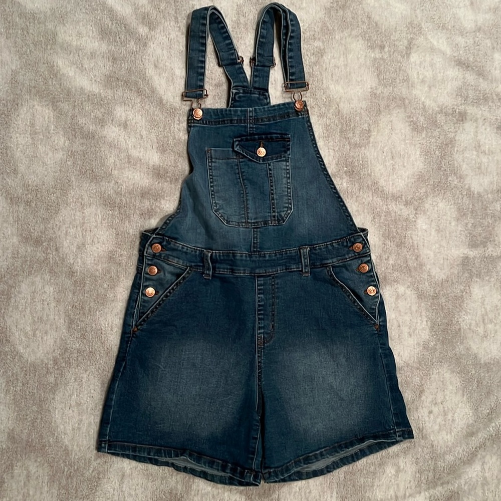 Ci Sono Denim Overall Shorts